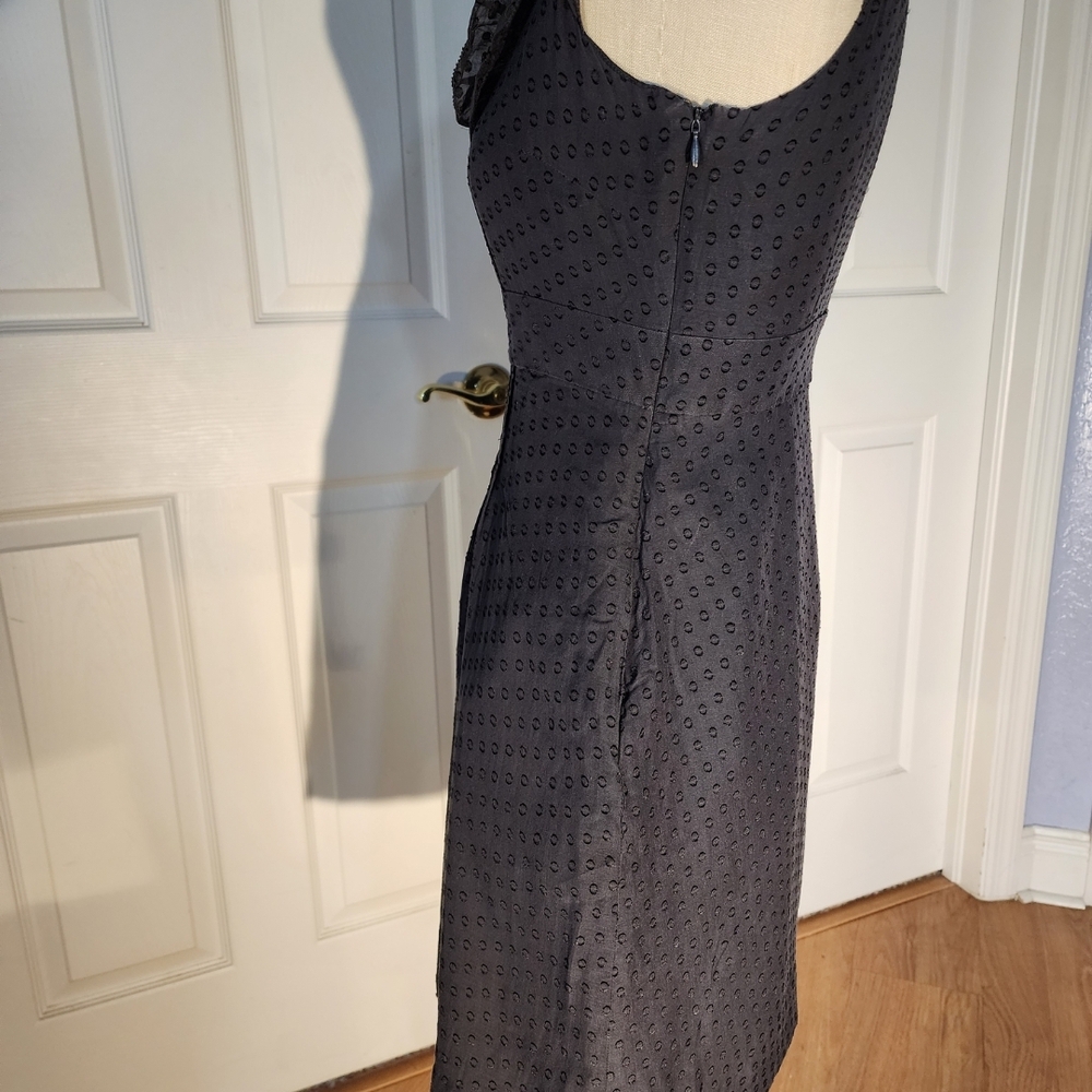 Moulinette Soeurs Black Pleated Fit and Flare Midi Dress - Picture 2 of 10